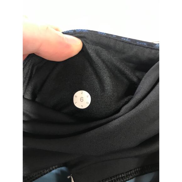 Lululemon Deep Breath Crop Pants Shattered Weave Blue Black Legging 6 / Small - Picture 12 of 14